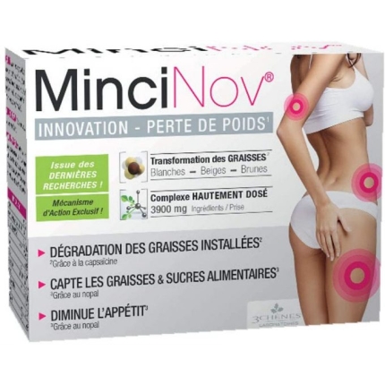 Les 3 Chênes MinciNov Innovation Perte de Poids 60 Comprimés